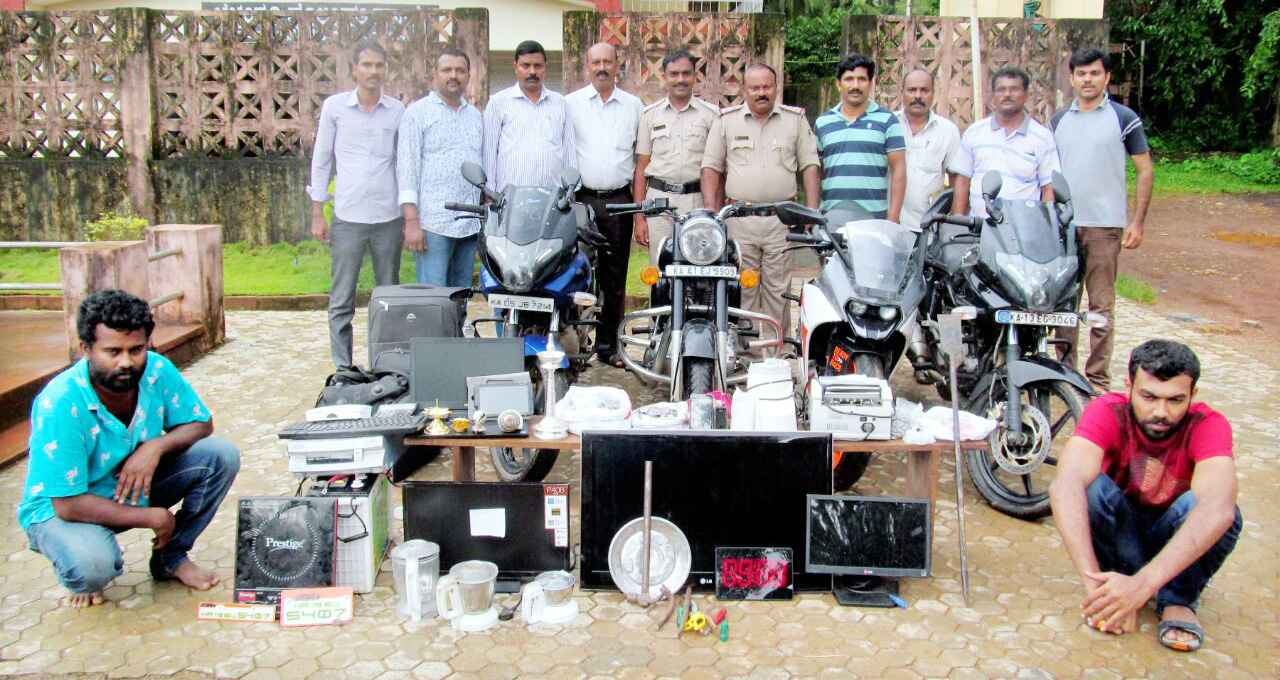 ಕಳವು ಪ್ರಕರಣ: ಸೊತ್ತು ಸಹಿತ ಆರೋಪಿಗಳ ಸೆರೆ